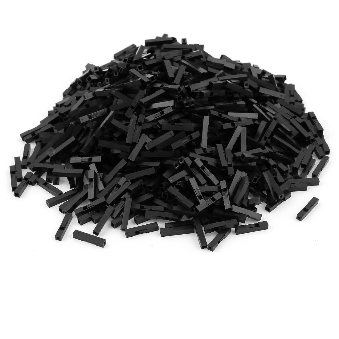 1000pcs 1P 2.54mm Black Jumper Wire Female Pin Connectors