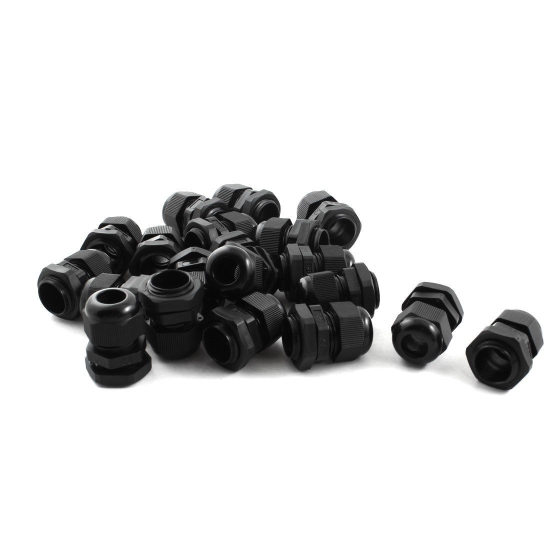 Nylon Waterproof Cord Grip 5-10mm Dia Cable Glands Connector PG11 20Pcs