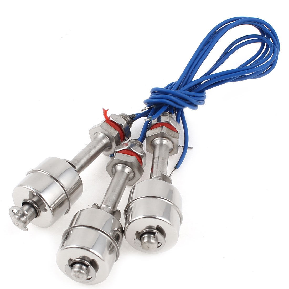3 Pcs ZS7510 75mm Length Stainless Steel Water Level Float Sensor Switch
