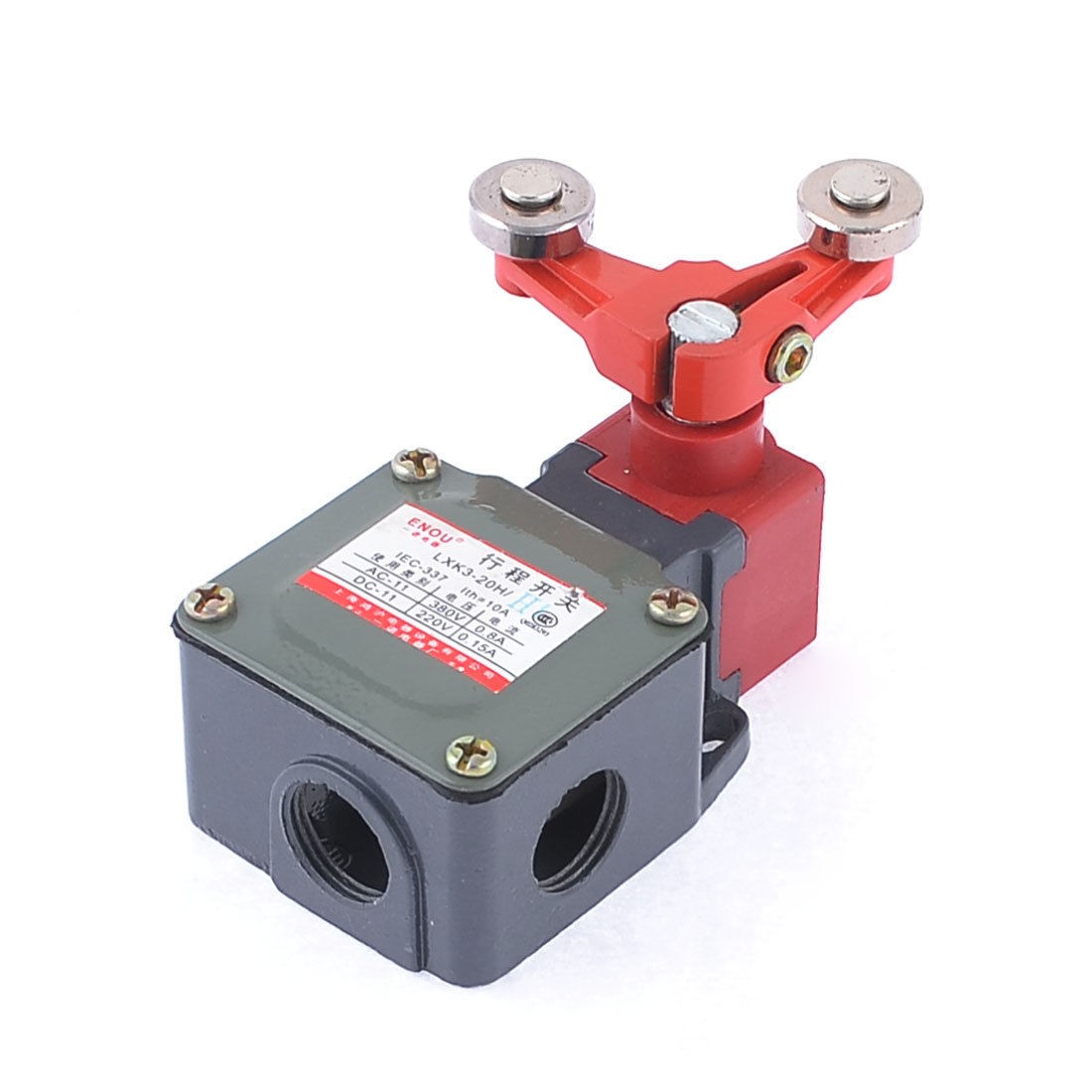 JXK3-20H/HI AC 380V 0.8A Momentary Double Roller Lever Limit Switch