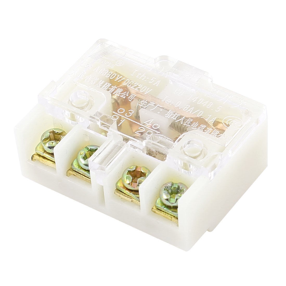 AC 380V DC 220V 5A DPST 4 Screw Terminals Button Actuator Limit Switch