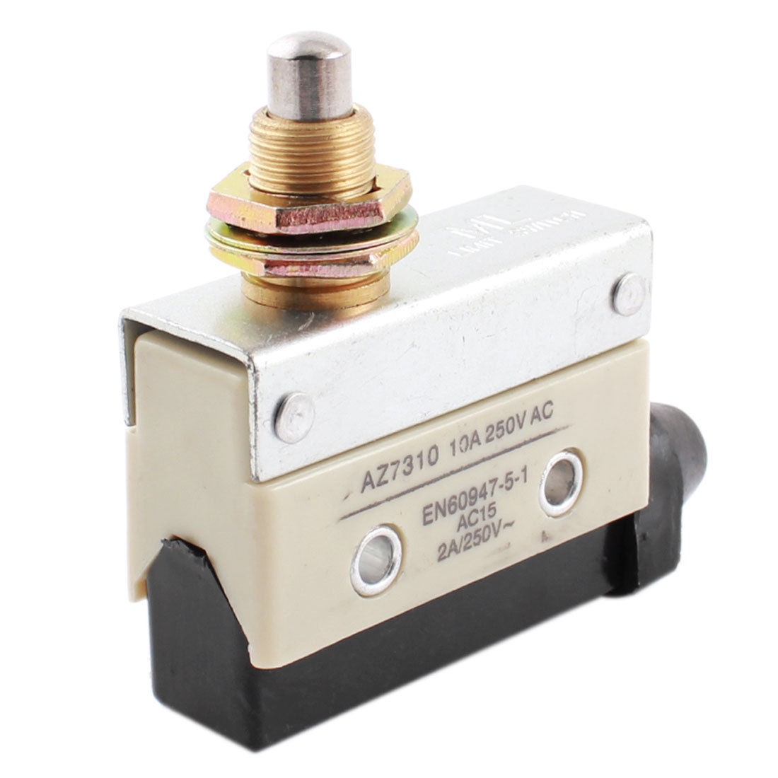 AC 250V 10A 12mm Panel Mount Plunger Enclosed SPDT Momentary Limit Switch