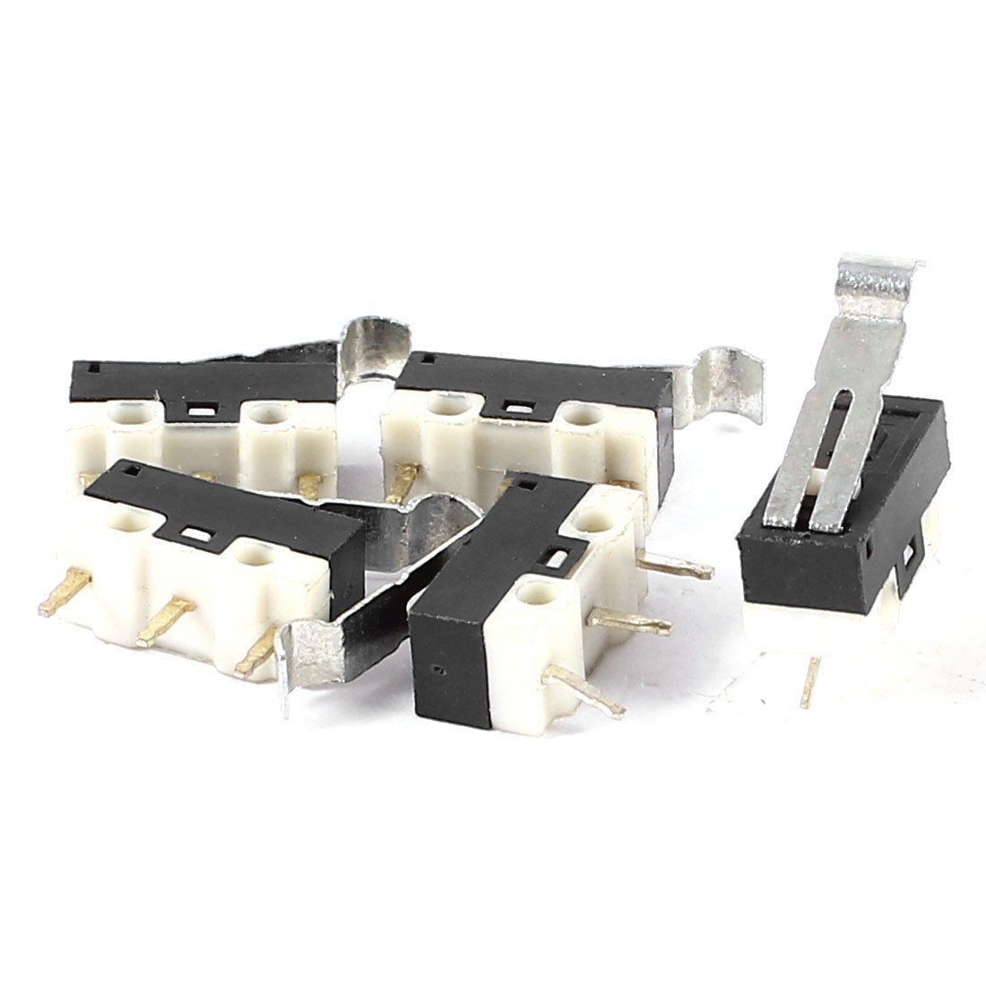 5 Pcs AC 125V 1A SPDT Short Lever Arm Momentary Micro Switch