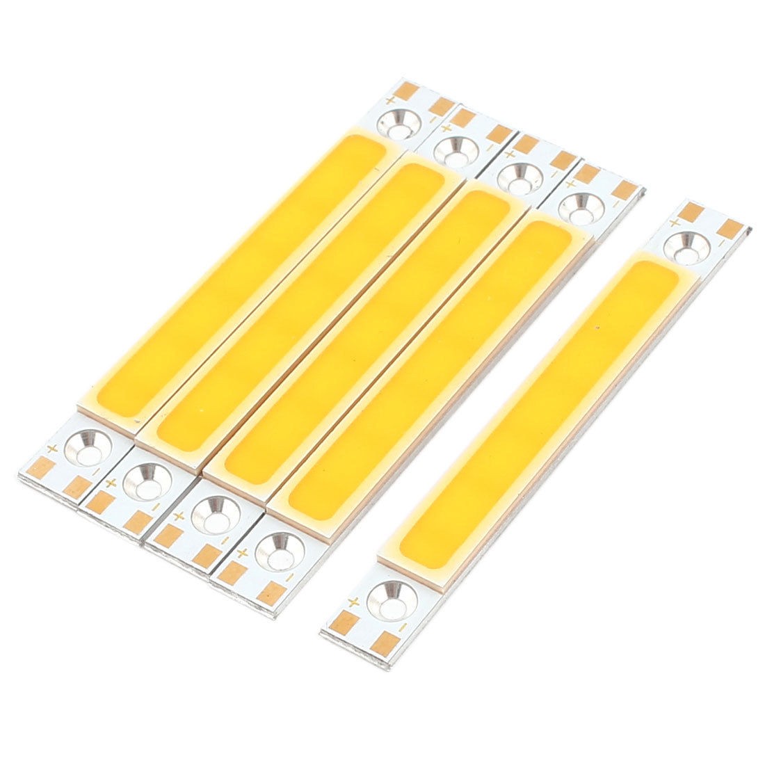 6W DC9-11V 300mA 80-100LM/W Warm White LED Light COB Lamp Bead Chip 5 Pcs