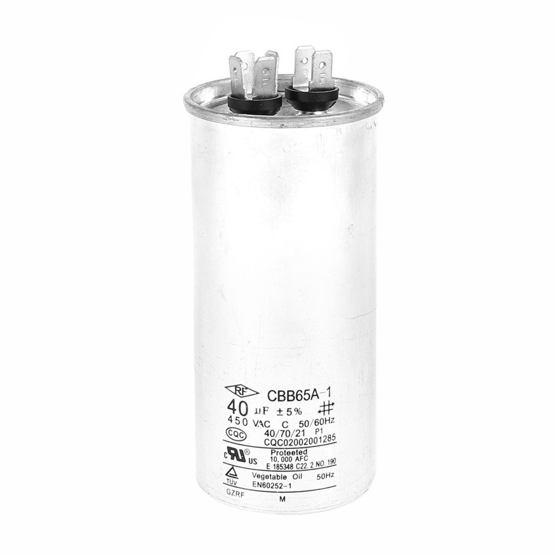 AC 450V 40uF Cylinder Air Conditioner Motor Working Capacitor CBB65A-1