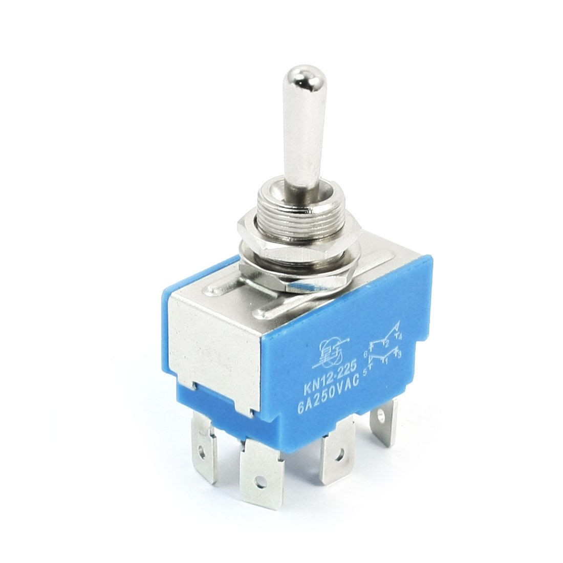 AC250V 6A DPDT 3 Positions ON/OFF/ON 6 Pins Terminal Toggle Switch
