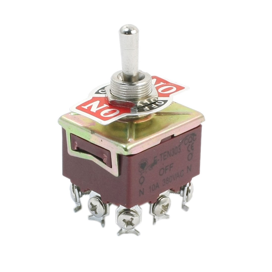 3PDT 3 Position 9 Screw Terminals Toggle Switch AC380V 10A E-TEN303