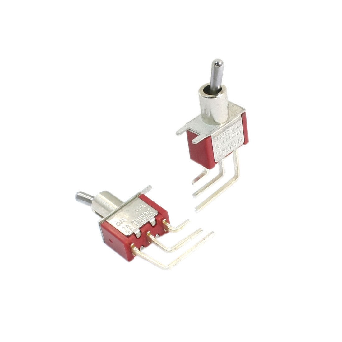2pcs 2 Position 3 Bent Pins SPDT ON/ON Toggle Switch AC250V 2A 120V 5A