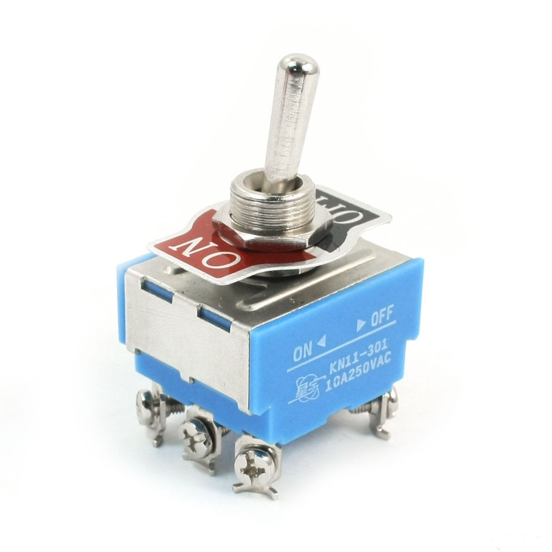 KN11-301 DPDT 2 Positions ON/OFF Latching Toggle Switch AC250V 10A