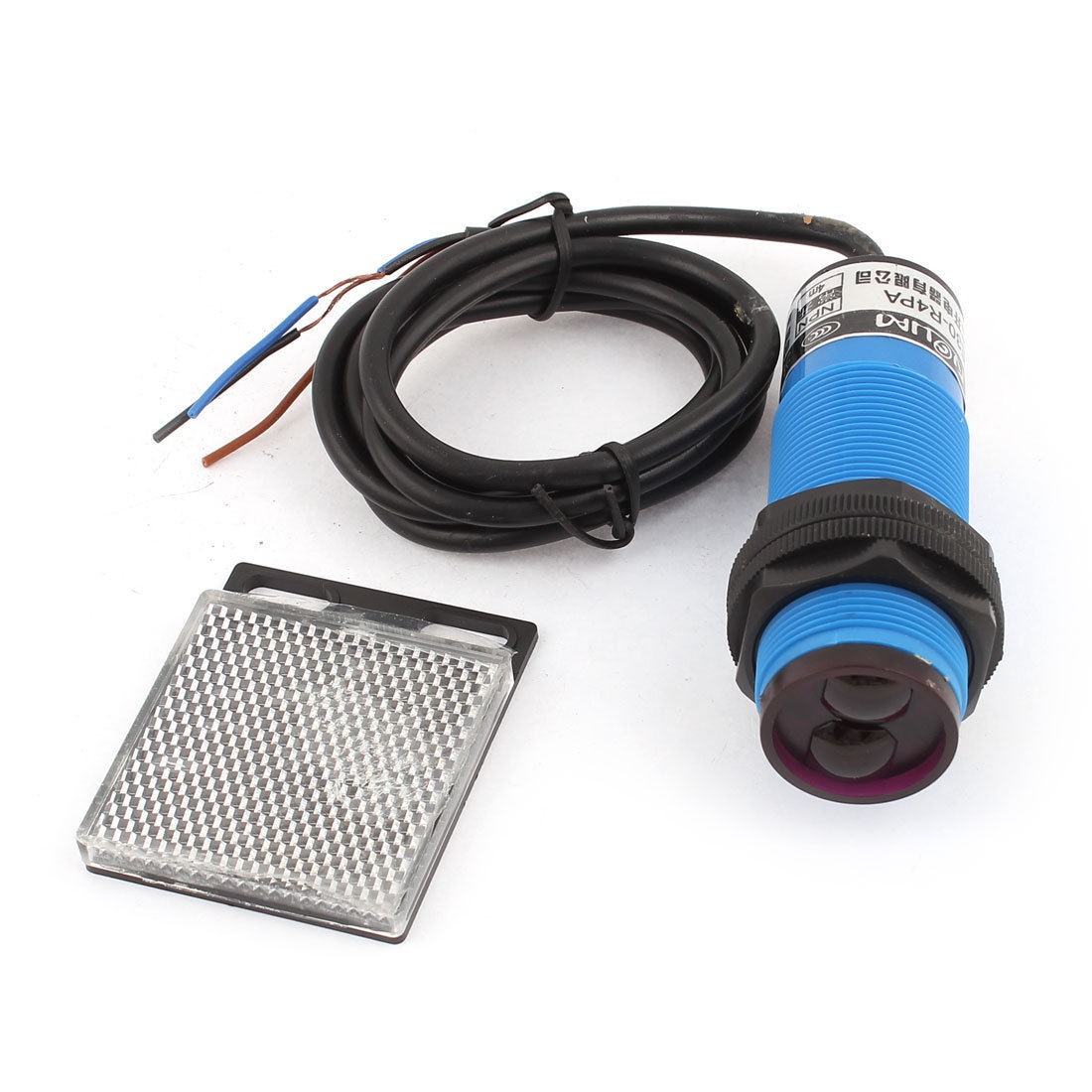 E30-R4PA PNP NC 3-Wires 1-4m Sensor Photoelectric Switch DC 10-36V w Reflector