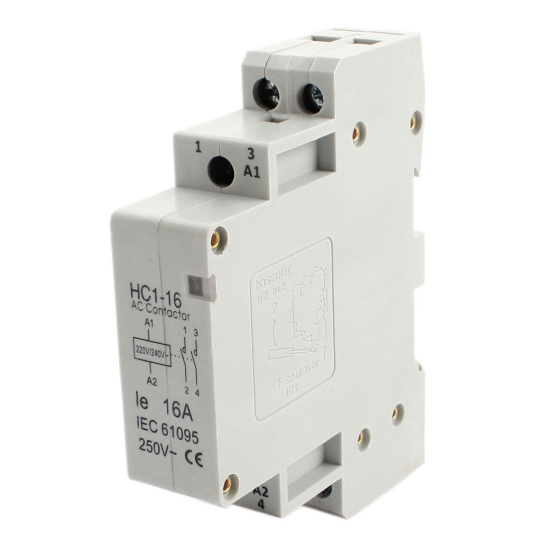 220/240V Coil Volt 16A Double Pole Electric Power AC Contactor Block