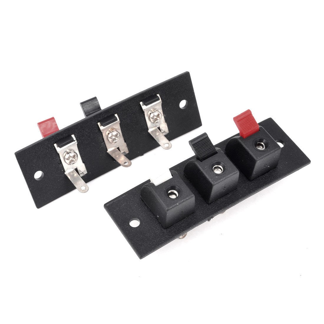 2Pcs 3 Position 73 x 24mm Push Type Plastic Housing Speaker Terminal Board
