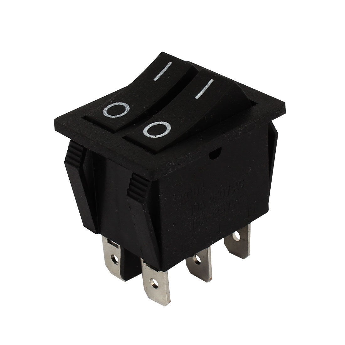 Double SPST 2 Position 6 Terminal Boat Rocker Switch AC 250V/10A 125V/15A