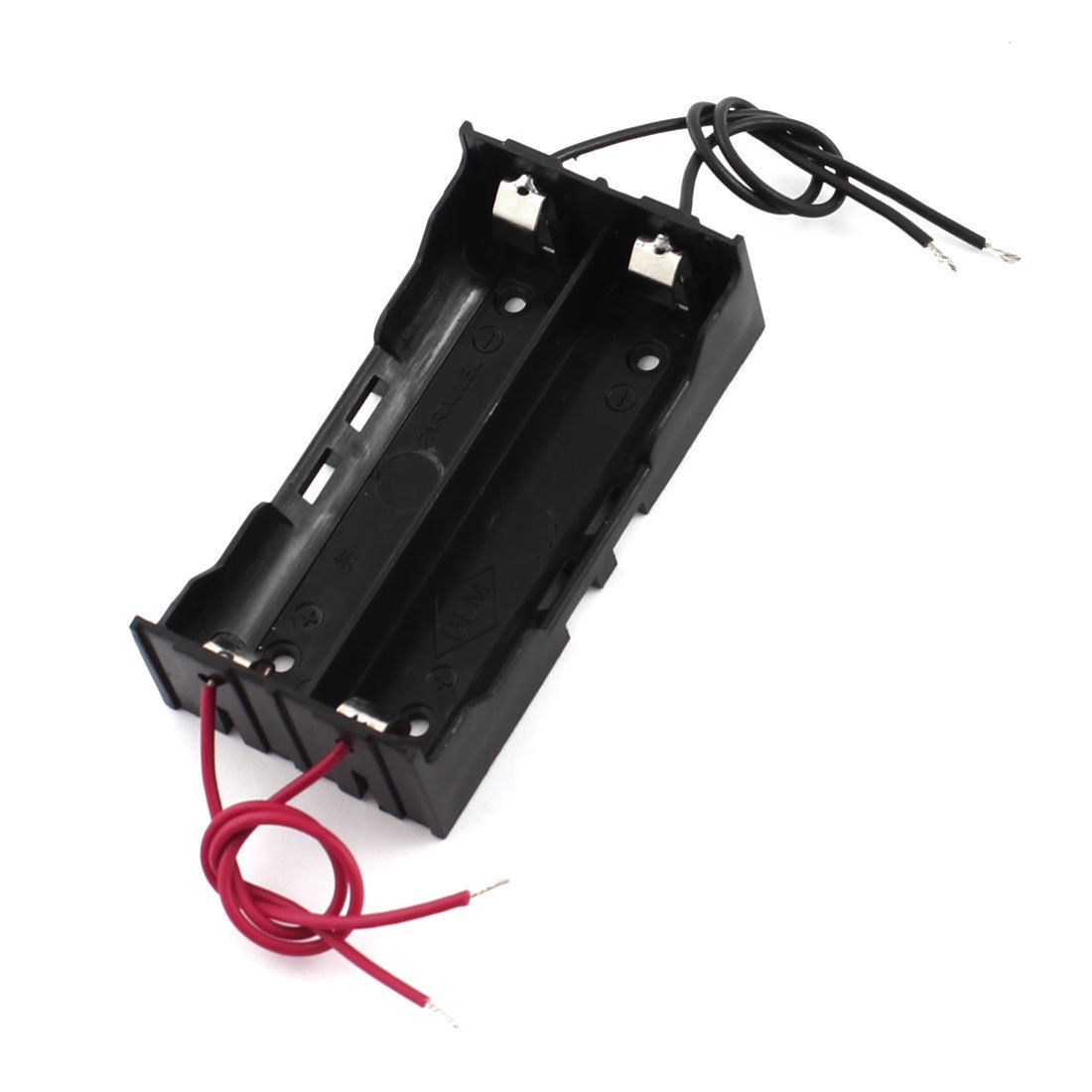 Rectangle In Series Battery Holder Box Case Black for 2 x 3.7V 18650