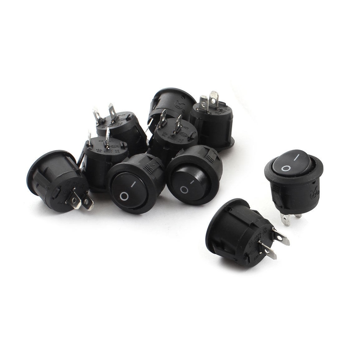 AC 125V 10A SPST ON/OFF Control 2 Position Locking Rocker Switch 10Pcs