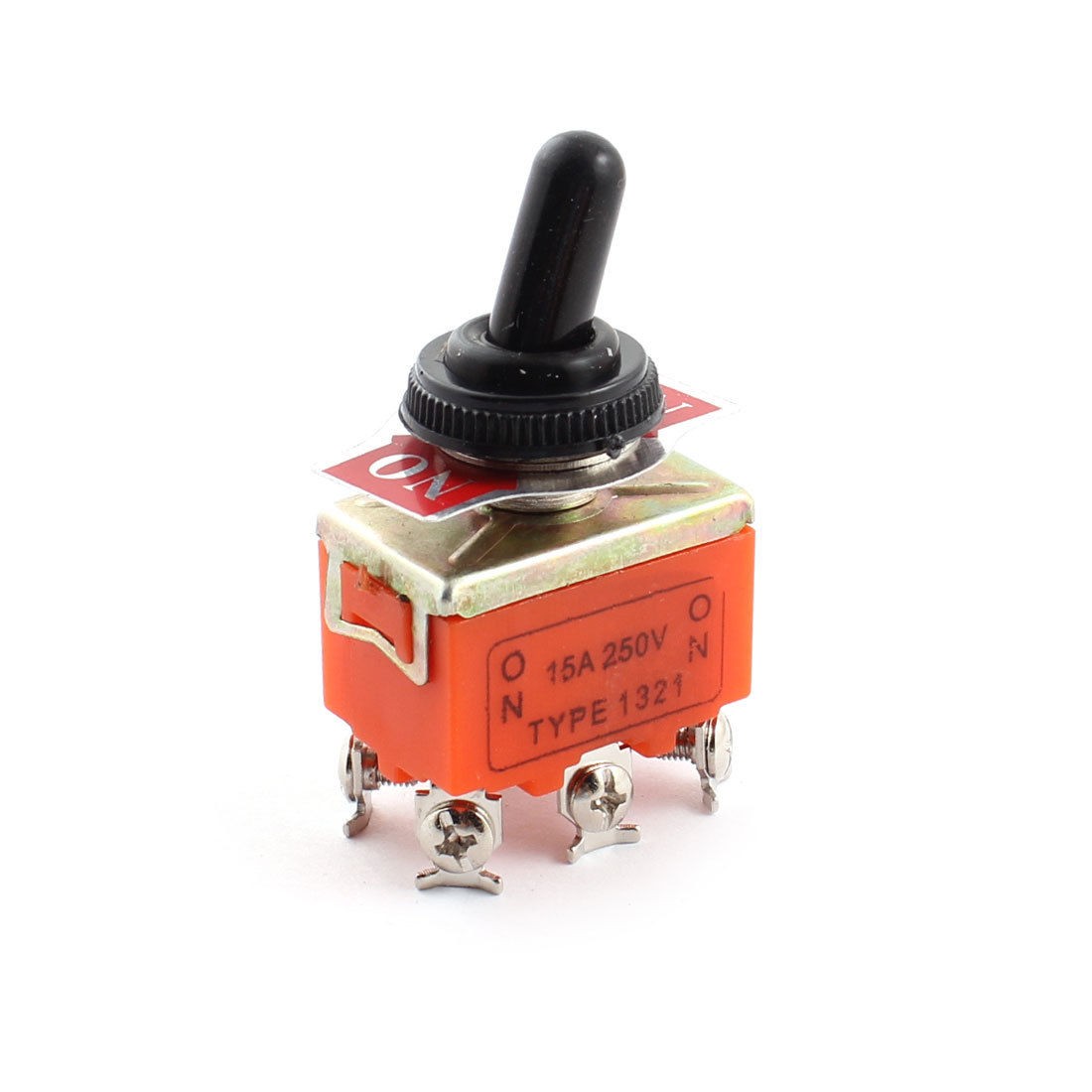 AC 15A 250V DPDT 2 Position ON/ON Momentary Toggle Switch w Waterproof Cover