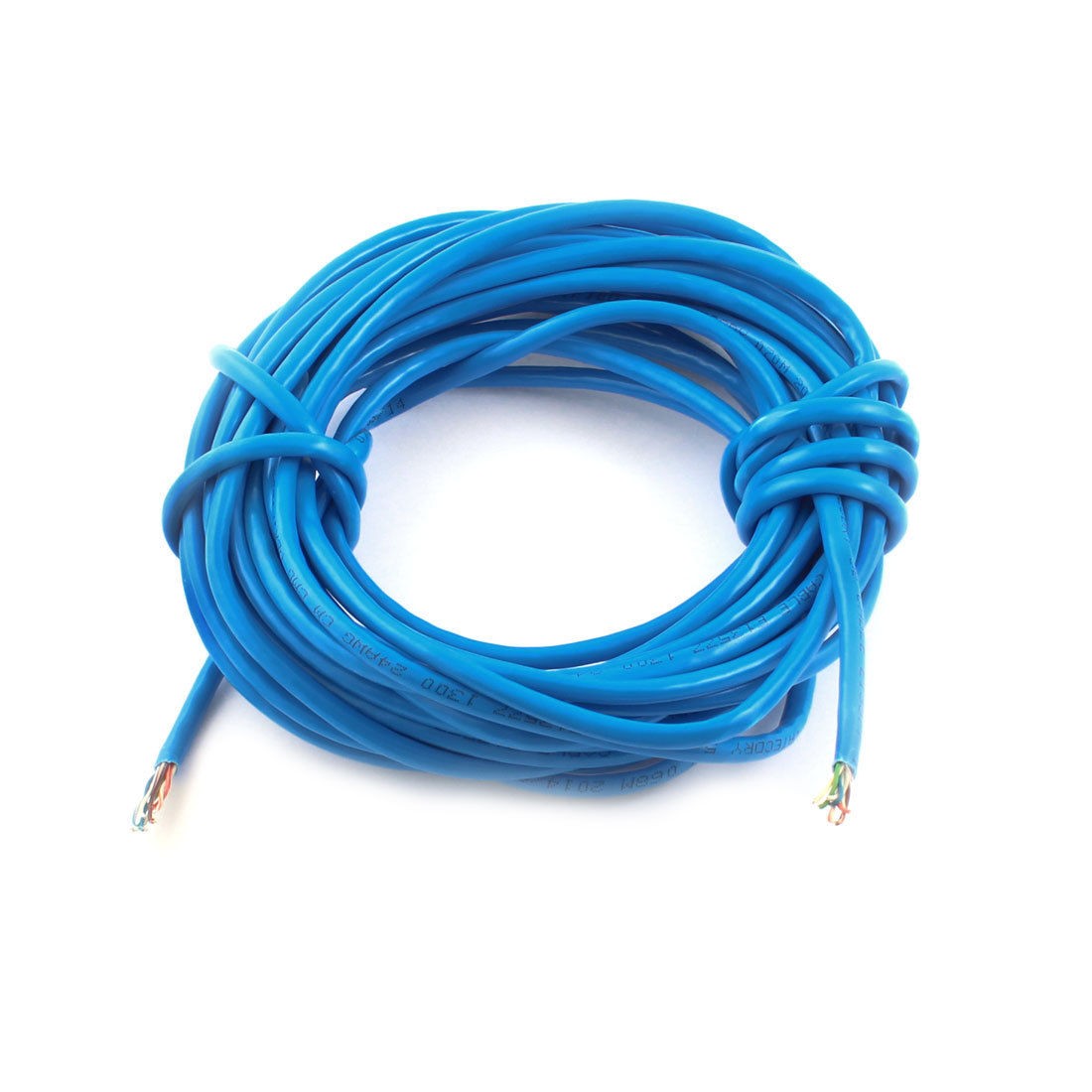 10m 33ft Blue Plastic Network Cable Broadband Communication Wire 4mm