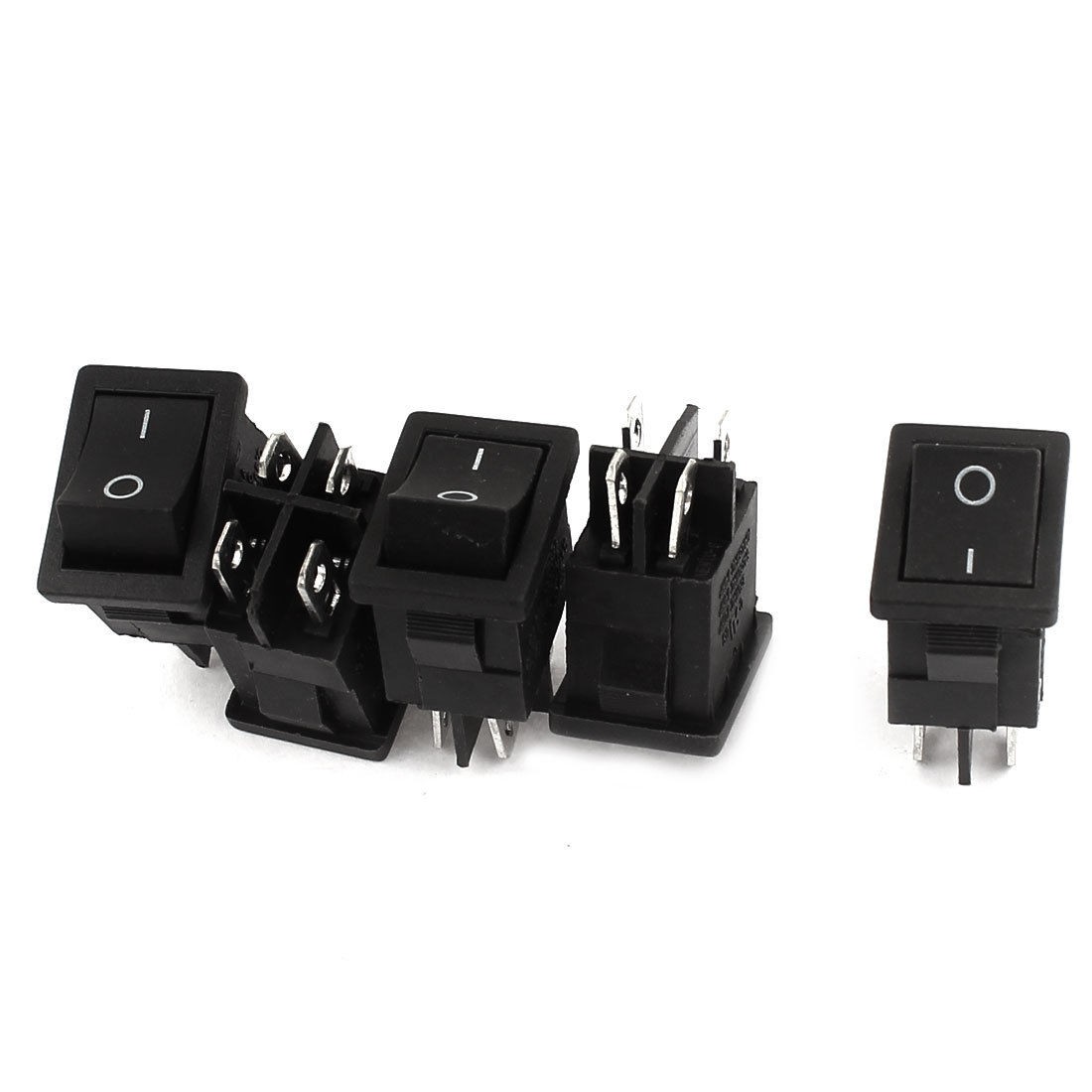 5pcs AC 10A 125V 8A 250V 2 Position 4 Pin Panel Mounting DPST Rocker Switch