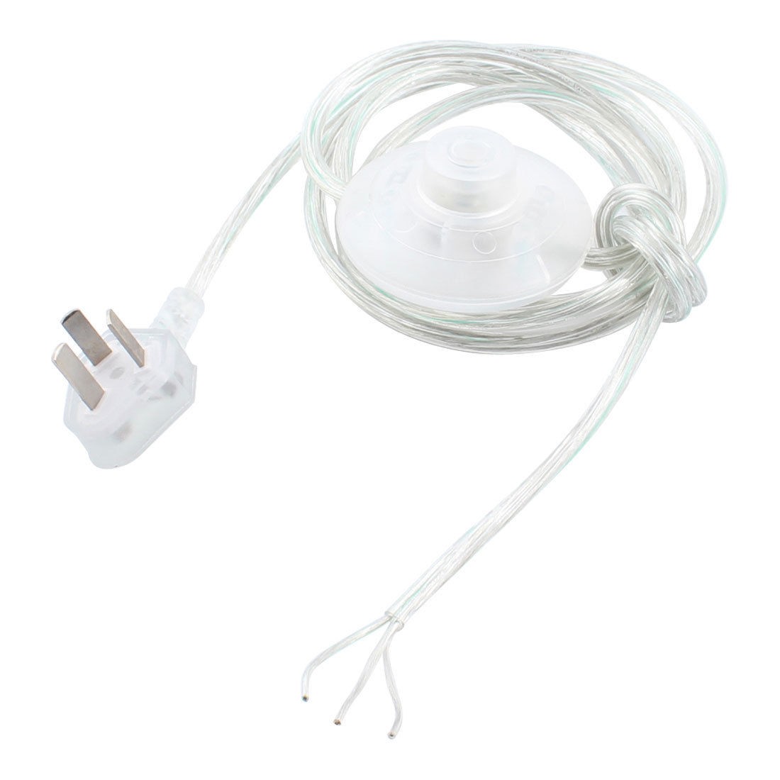 AU Plug AC 125V 2A 70mm Diameter Inline Power Pedal Light Foot Switch 1.8M Clear