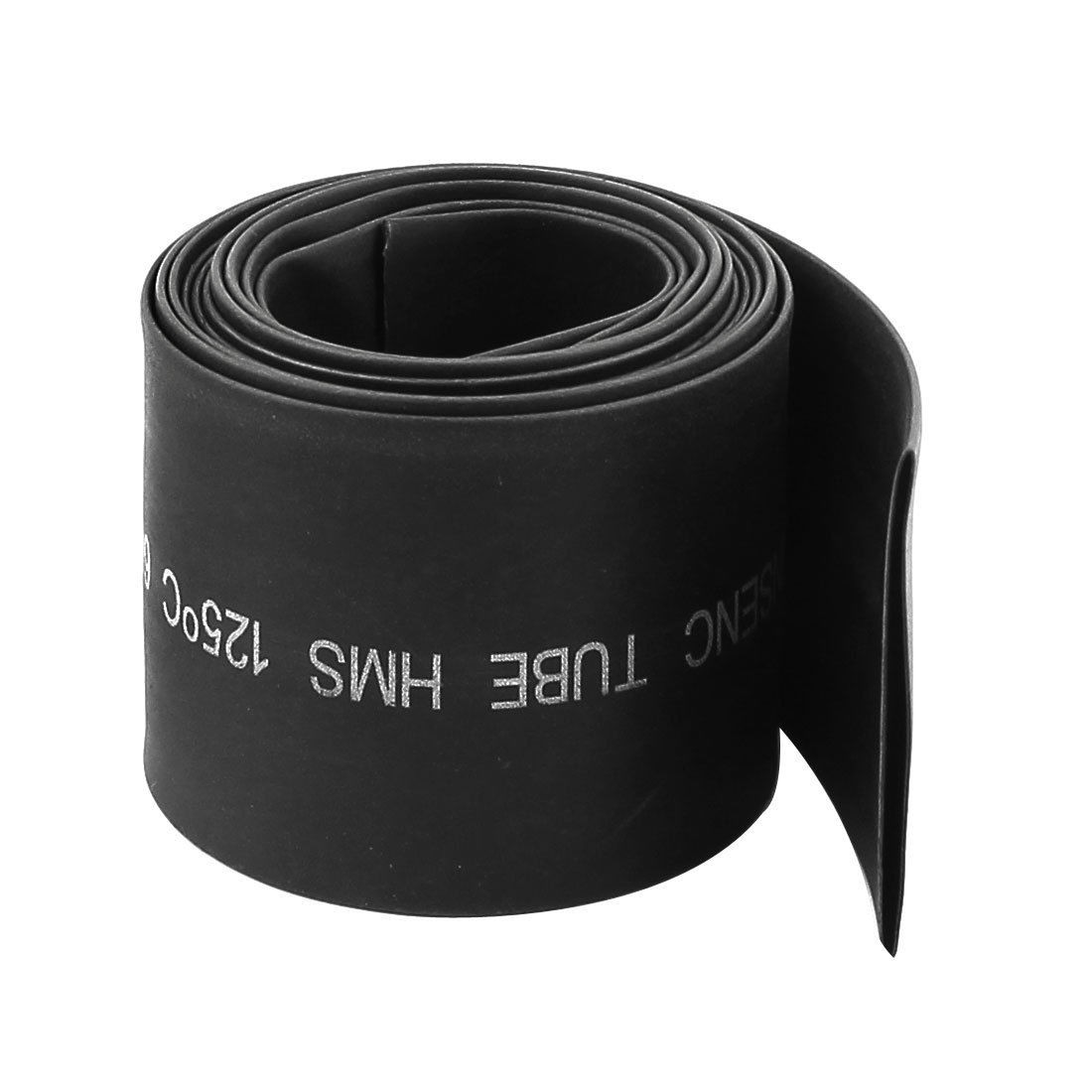 1.5M Long 30mm Dia Ratio 2:1 Heat Shrinking Shrinkable Tube Tubing Black