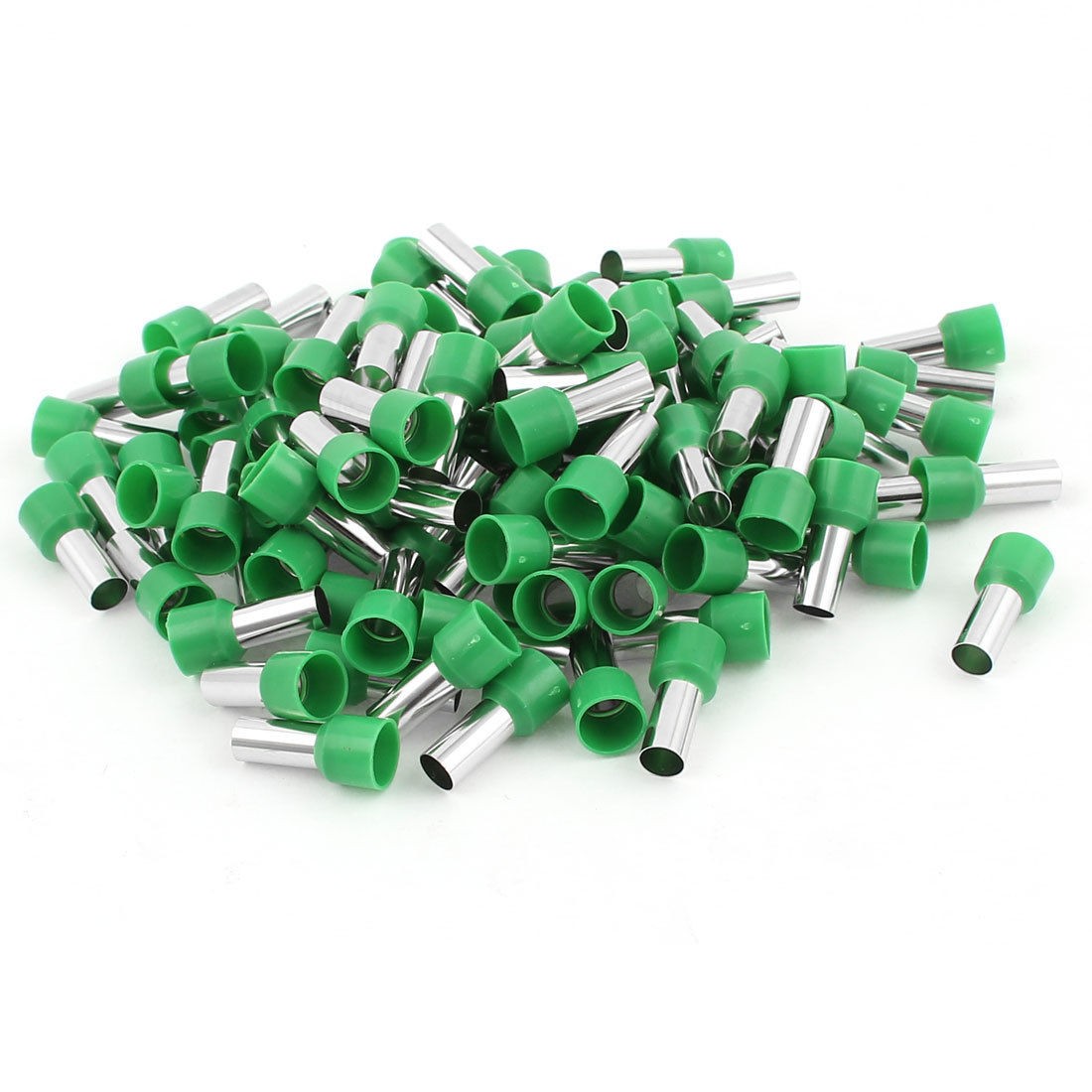 100 x 16MM2 Crimp Cord End Terminal Insulated Bootlace Ferrule Connector Green