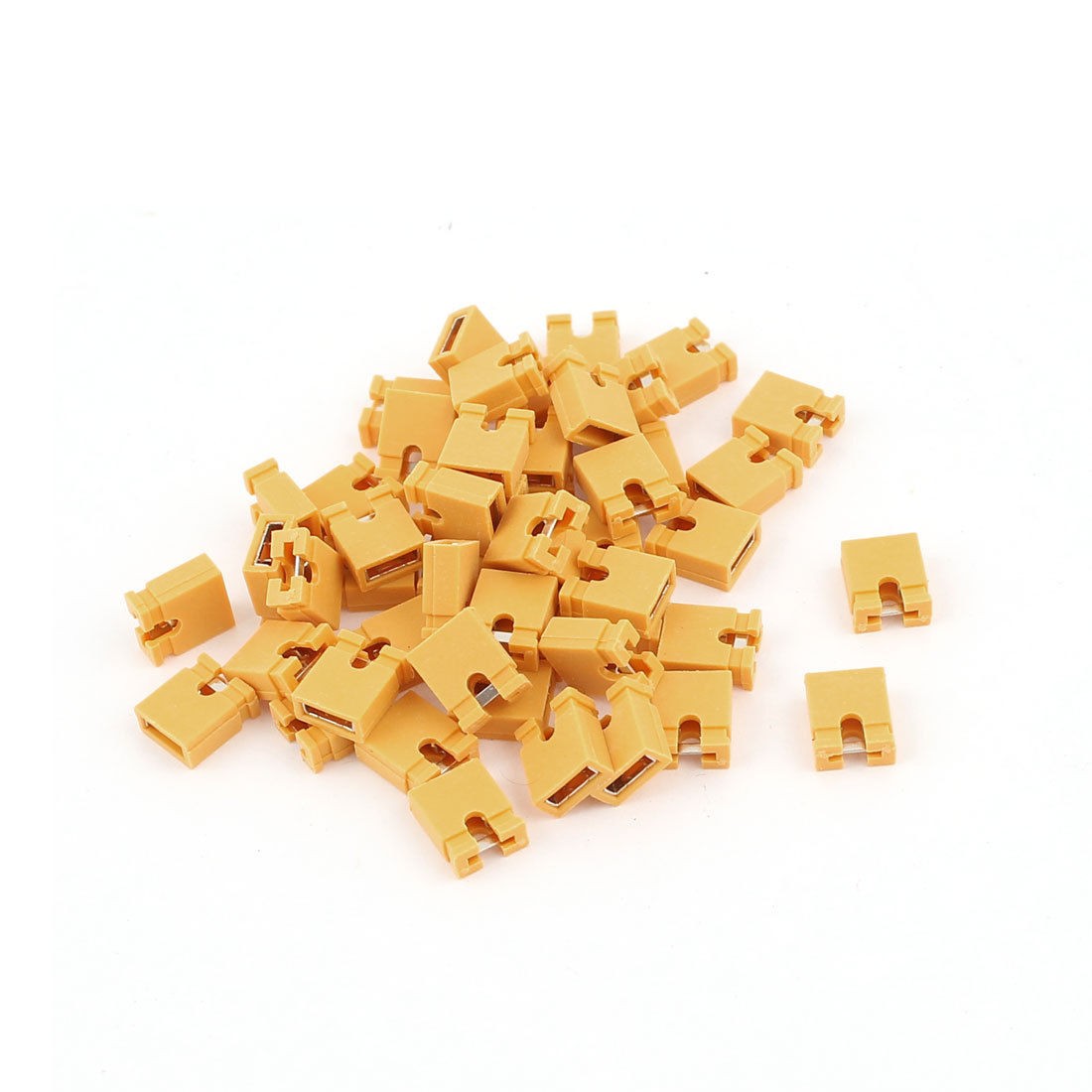 50 Pcs 2.54mm Standard Circuit Board Shunts Short Jumper Cap Connection Yellow