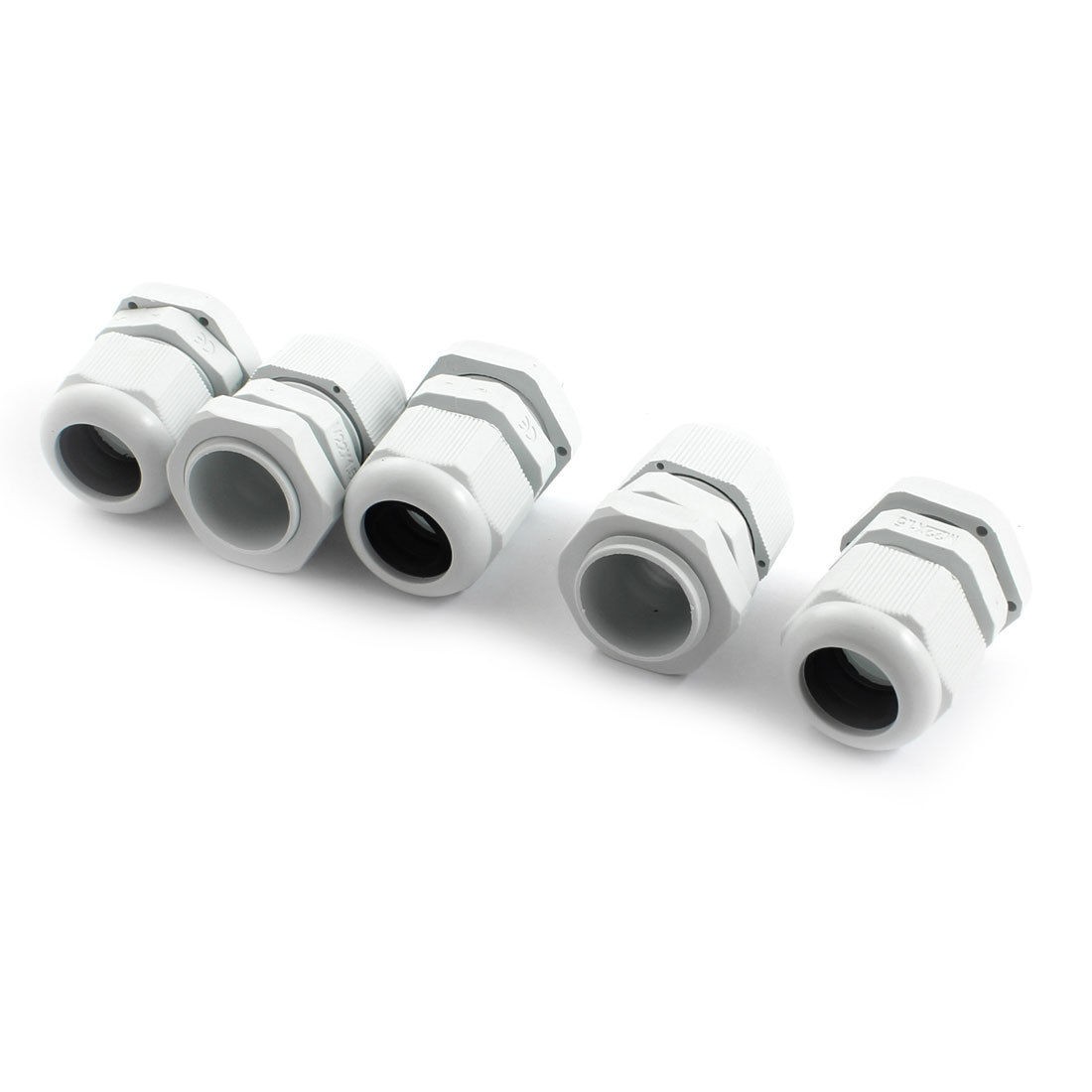 5Pcs M22x1.5 White Nylon 10-14mm Waterproof Cable Glands Connectors