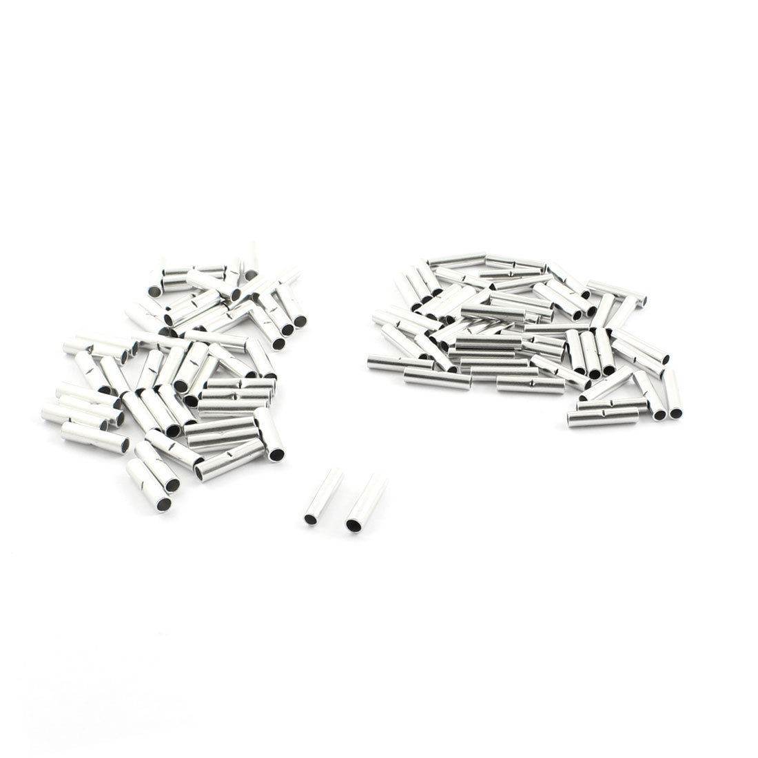 100Pcs BN1 + BN2 Non-insulated Butt Connectors Wire Cable Adapters