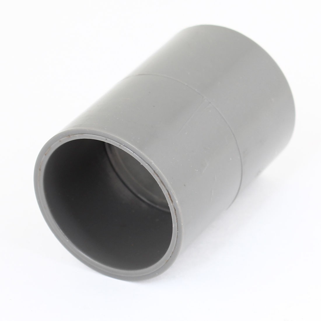 Gray 32mm 1.26" Inner Diameter PVC Drainage Straight Pipe Connector