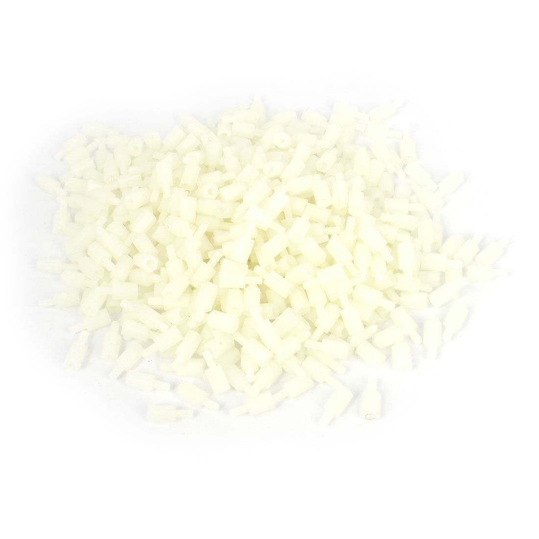 1000 Pieces M3x6mm + 9mm Long Hex Hexagonal Threaded Spacers Support White