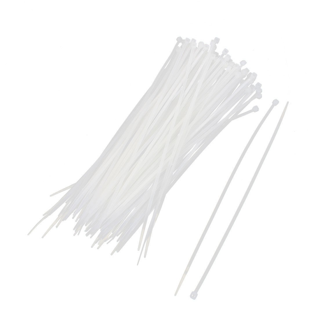 Toothed Grip Packing String Cable Zip Wire Tie White 2.5x200mm 100pcs