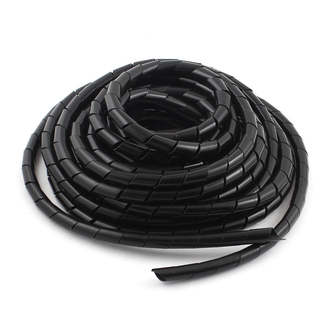 Polyethylene Black Spiral Wrapping Band 10mm Wire Manager 9m
