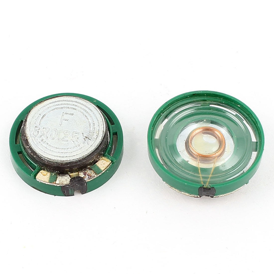 2 Pcs 0.25W 8Ohm 21mm Round Plastic Shell Magnet Electronic Speaker Loudspeaker
