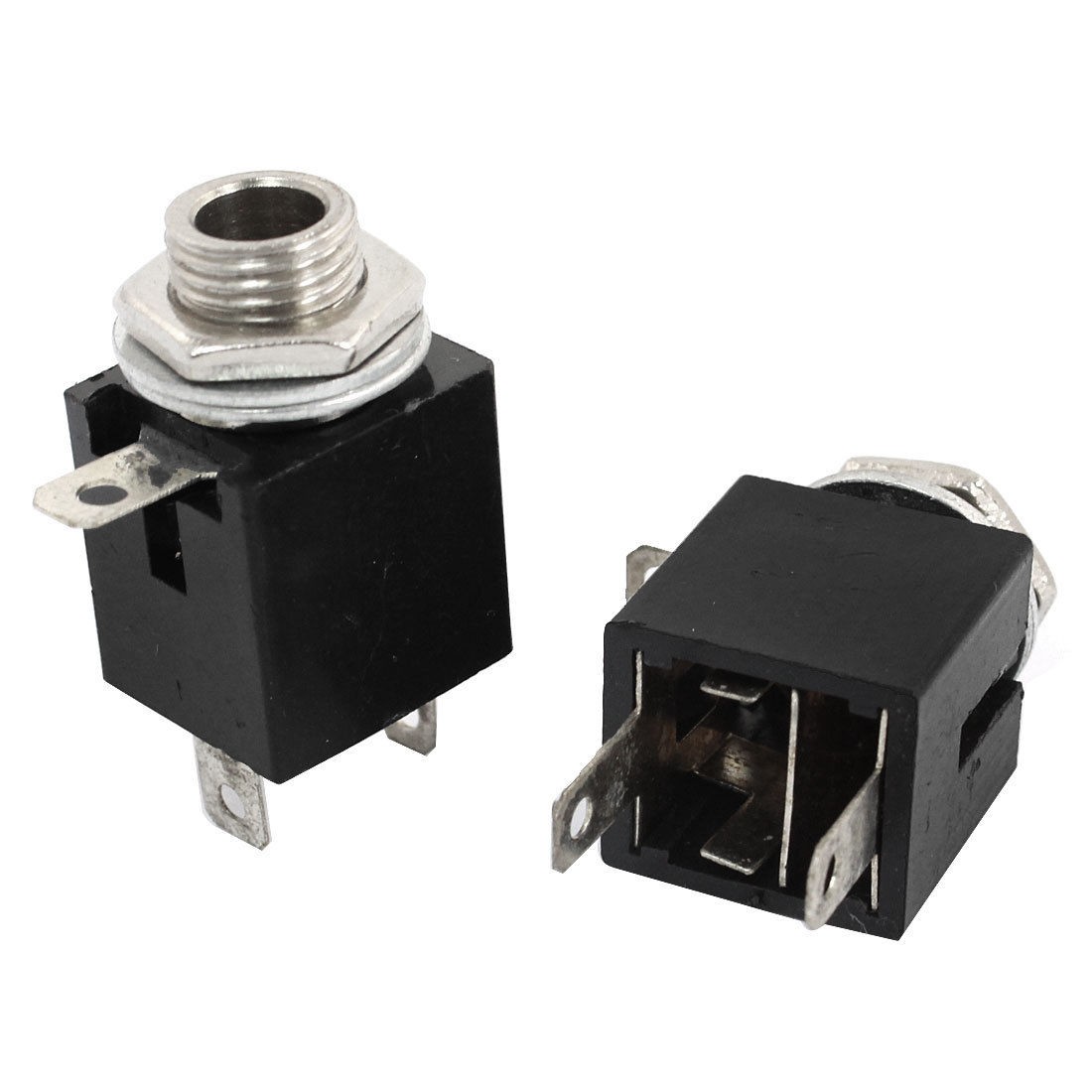 2pcs 6.35mm Stereo Female Jack Socket PCB Mount Connector Adapter