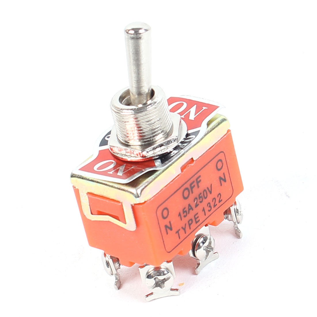 Screw Termials ON/OFF/ON DPDT Toggle Switch AC 250V 15A