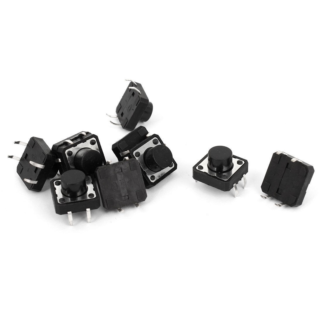10pcs 4 Pins Momentary Tact Tactile Pushbutton Key Switch DIP 12X12X7.5mm