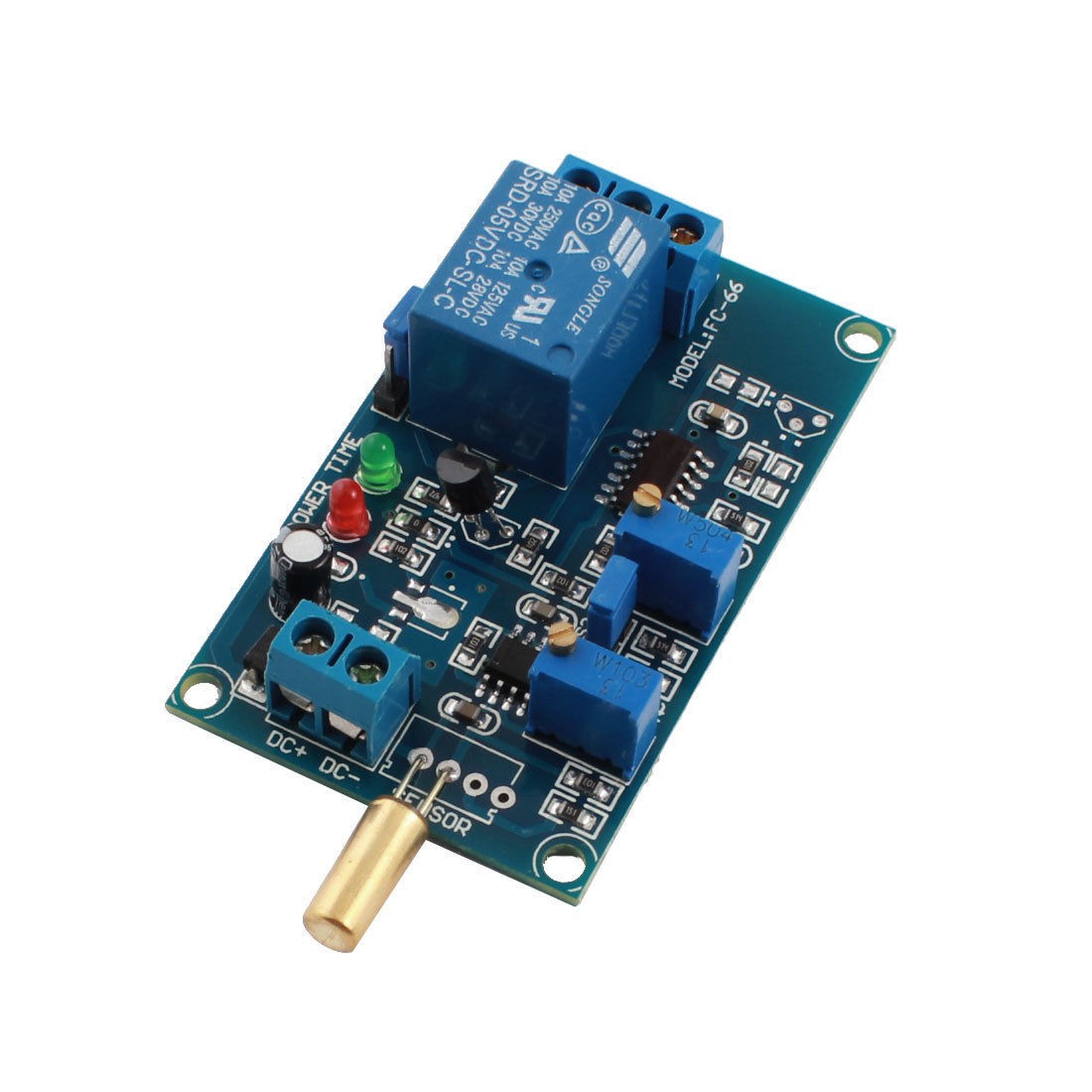 DC5V 2-LED Lamp 1 Way Dumping Angle Sensor Time Delay Relay Module