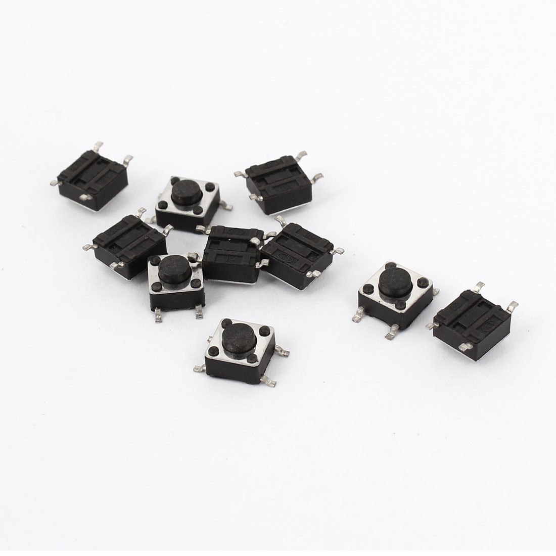 10pcs SMD SMT Momentary Mini Tact Tactile Push Button Switch Black 6x6x4.3mm