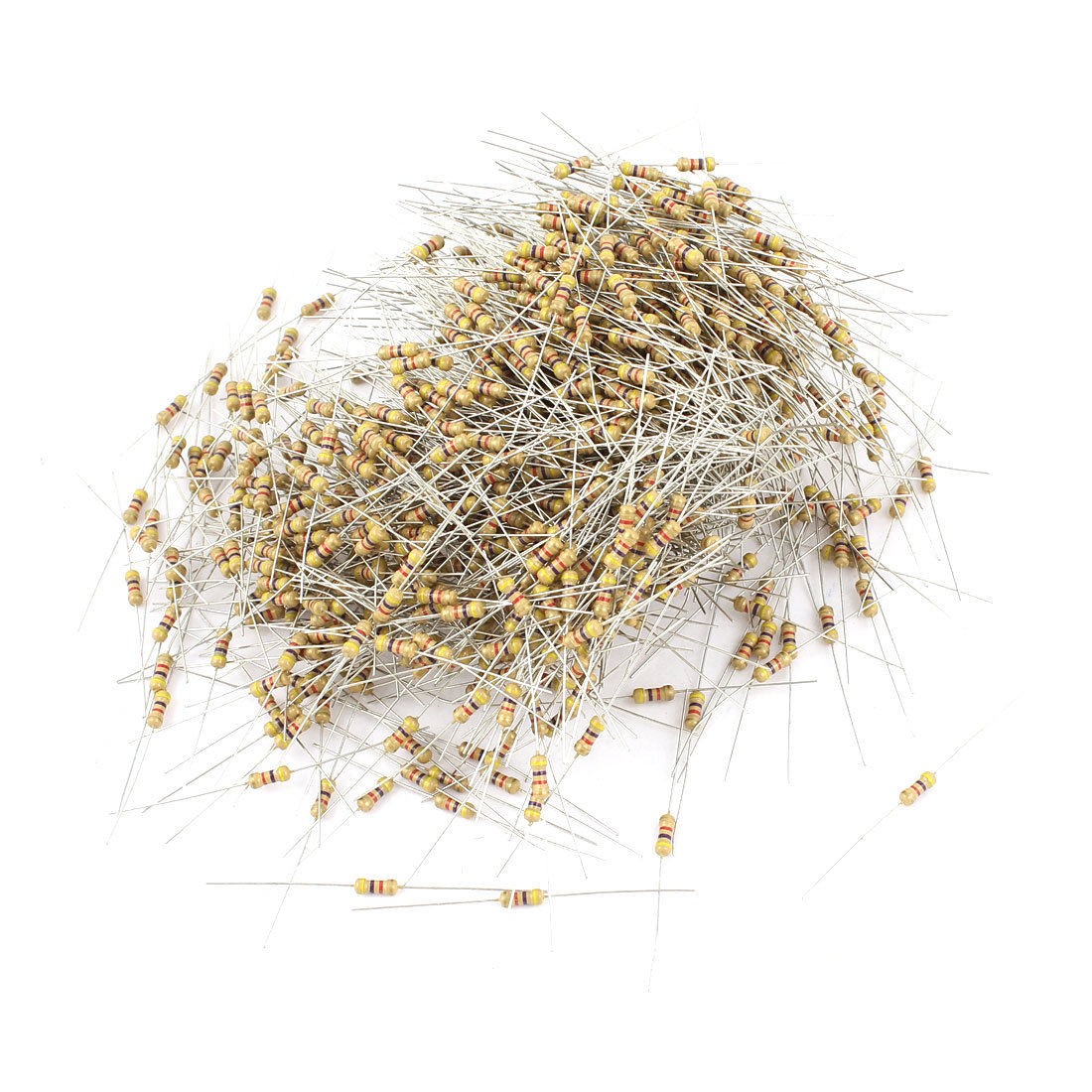 1000pcs Electrical 1 4W 4 7K Ohm Axial Lead 4 Bands Carbon Film Resistor