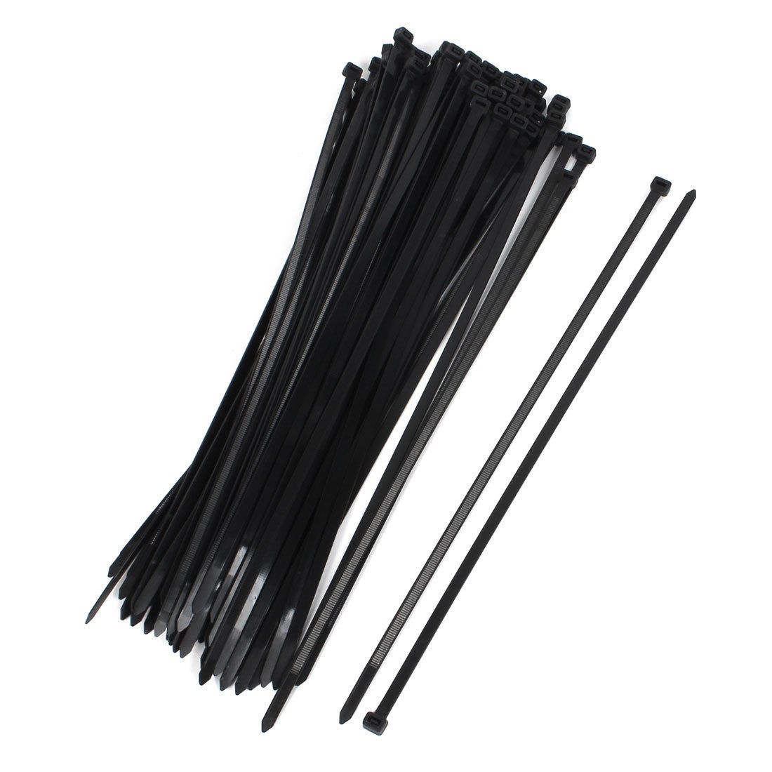 100 Pcs 8 8x500mm Black Toothed Packing Fastener Zip Tie for Cable Wire