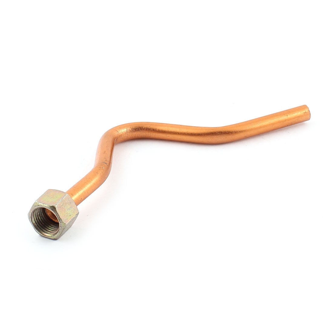 Air Compressor Parts Copper Tone Pipe Tube w Hexagonal Fittings