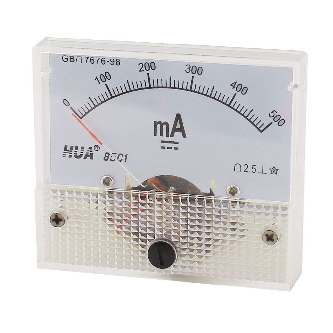 85C1 DC 0 500mA Class 2 5 Accuracy Current Measuring Panel Meter Ammeter Gauge