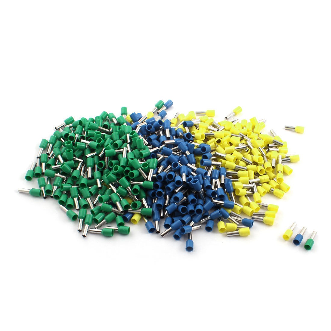 480pcs E4009 12AWG Green Blue Yellow Tube Type Insulated Cable Ends Connectors