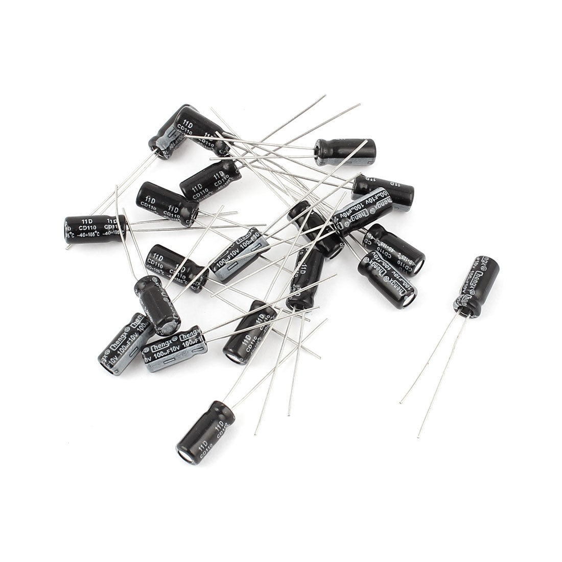 20 Pcs 10V 100uF Radial Leads Polarised Aluminium Electrolytic Capacitor