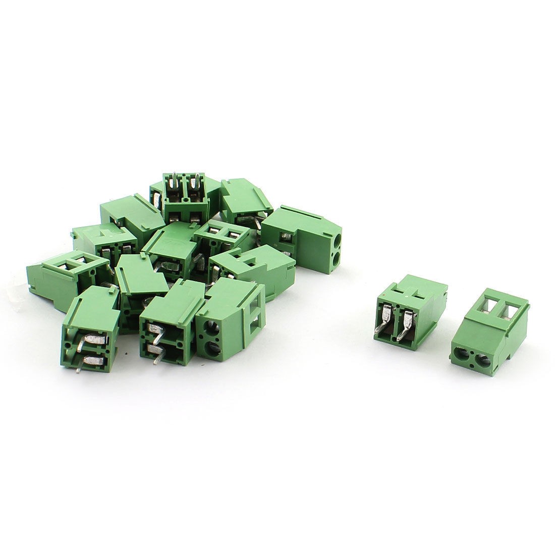15 Pcs HG129 5 08 2position 2pin 5 08mm Screw Terminal Barrier Blocks 300V 20A