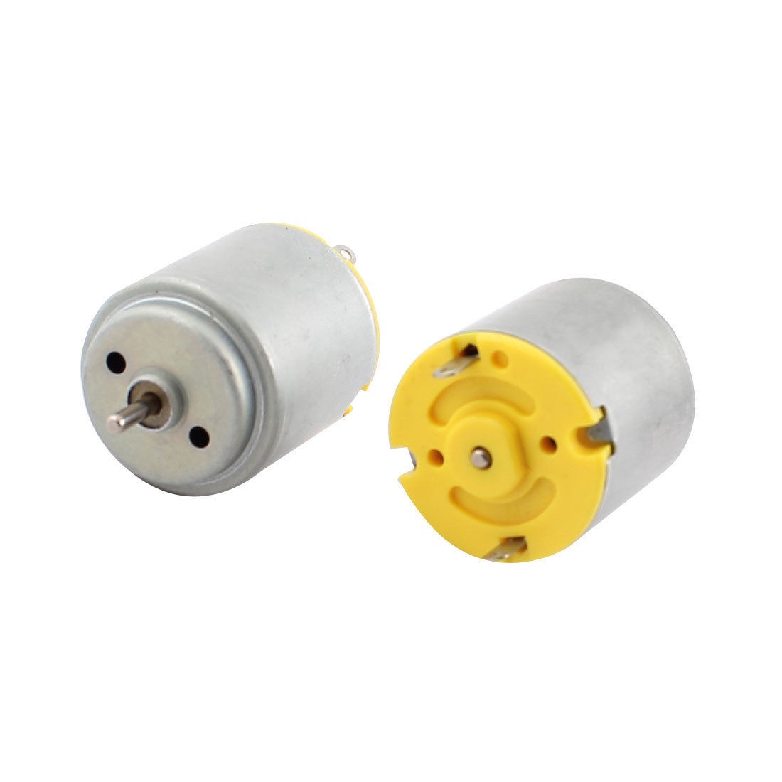2pcs 3 6V 6500rpm Speed Cylindrical Micro Motor Yellow for Massager