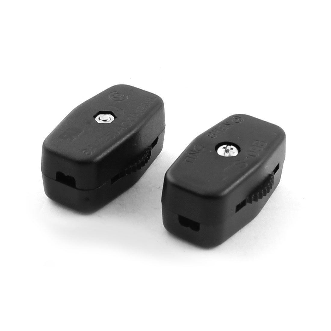 2 Pcs TS-09B AC 125V 3A 2 Positions ON-OFF Cord Switch Gear Black