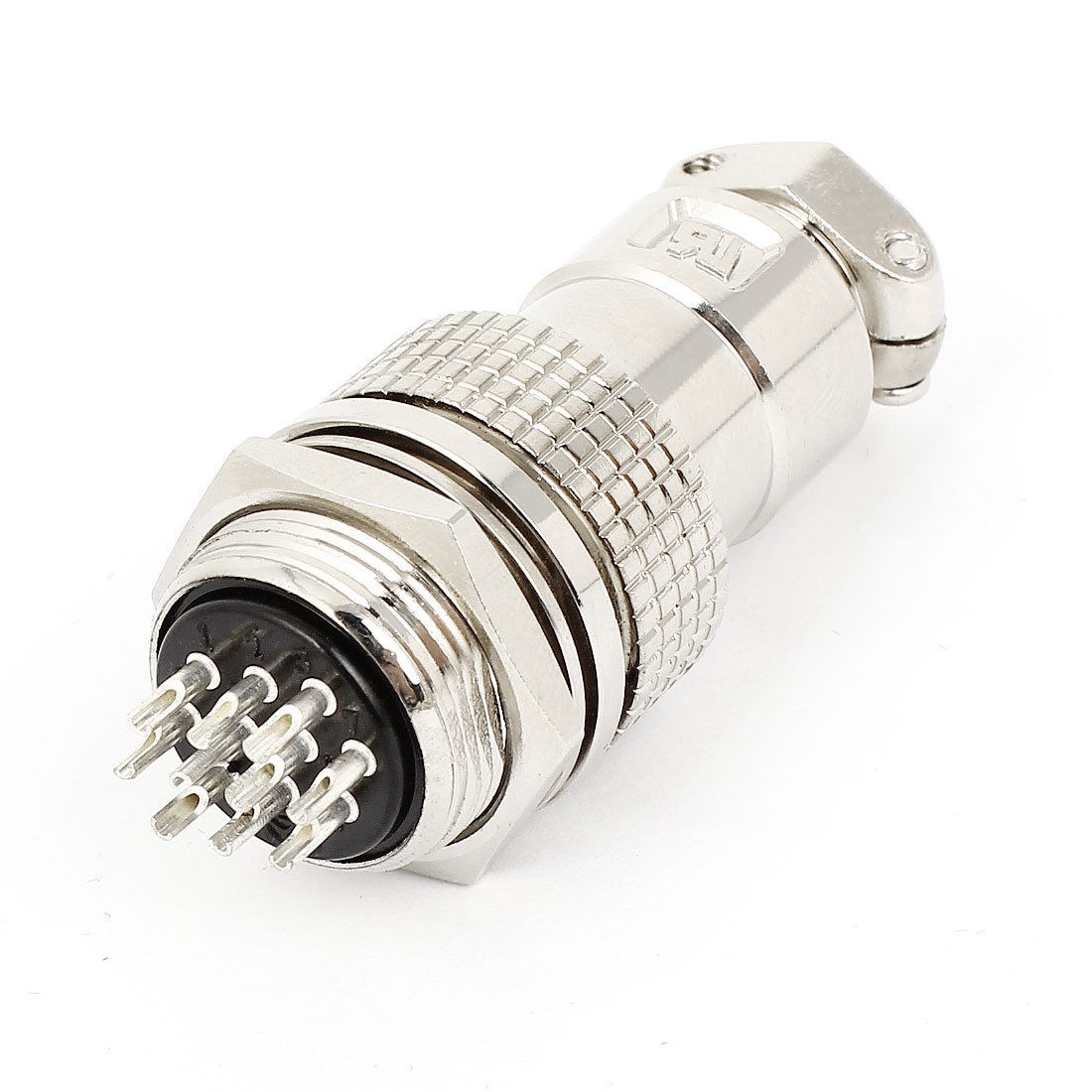 AC250V 5A 19mm Dia Thread 10pin Metal Panel Male Female Aviation Plug Connector