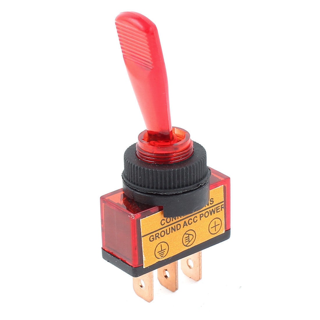 DC 12V Red Illuminated 2 Position on Off SPST Car Boat Marine Toggle Switch
