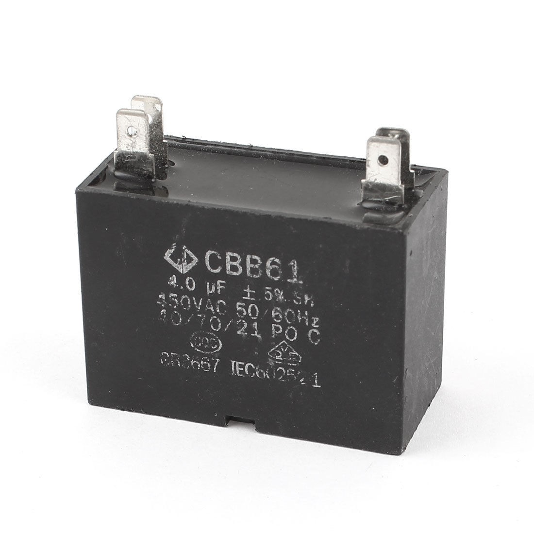 Fan Capacitor CBB61 4uF 450V 4 Terminal 50 60 Hz